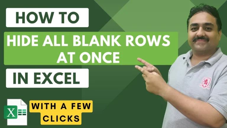 How to Hide All Blank Rows At Once in Excel