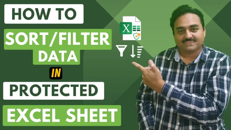 How to Sort Data in Excel Protected Sheet