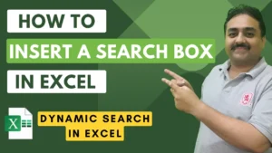How to Insert a Search Box in Excel - Implement Dynamic Search in Excel