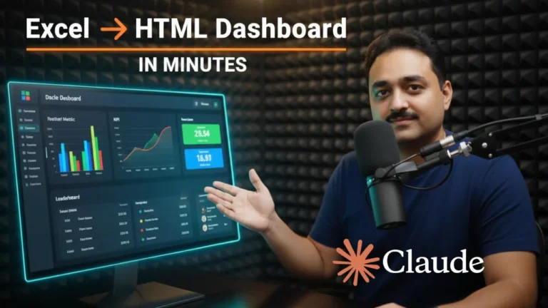 How to Build HTML Dashboard for Excel Data with Claude