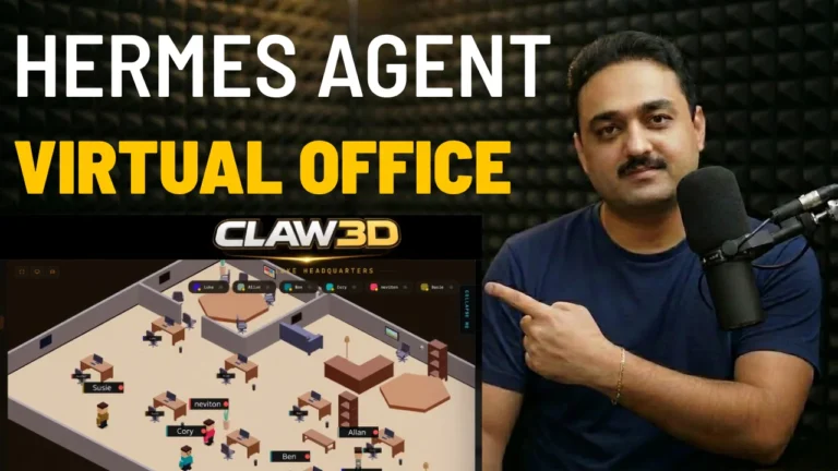 Hermes Agent Virtual Office - Claw 3D